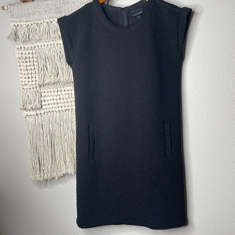 Cynthia Rowley Black Textured Sleeveless Dress